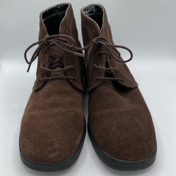 Talbots brown suede ankle booties, size 6AA - Picture 2 of 9